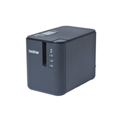 Impresora Brother de etiquetas laminadas de escritorio inalámbrica PT-P900Wc (reemplaza a la PTP900W), USB 2.0, 3.0, Wi-Fi, Hasta 99 plantillas de etiquetas, bases de datos e imágenes (6 MB, 360 ??ppp, Tamaños de 36mm, 24mm, 18mm, 12mm, 9mm, 6mm, 3.5mm a velocidad 3,1 pps(60mm/segundo), software P-touch incluidos códigos de barras y códigos QR.