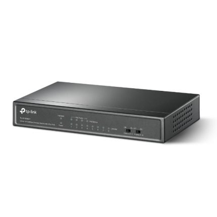 Switch TPLINK de Escritorio de 8 Puertos a 10 / 100Mbps con PoE en 4 Puertos NO Administrable COLOR Negro
