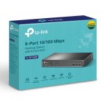 Switch TPLINK PoE de escritorio de 9 puertos a 10/100 Mbps con PoE + de 8 puertos, 8 puertos PoE + de 10/100 Mbps,