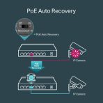 Switch Gigabit de 8 puertos con PoE de 4 puertos COLOR Negro