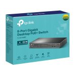 Switch Gigabit de 8 puertos con PoE de 4 puertos COLOR Negro