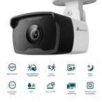 Cámara IP VIGI tipo Bala 4MP. Lente Fijo 4 mm. INCLUYE Detección Inteligente (Clasifica Humanos y Vehículos), Detección de Movimiento, Detección de Intrusión de Área, Detección de Cruce de Línea, Detección de Manipulación de Cámara, Detección de Objeto abandonado, Detección de Remoción de Objetos.