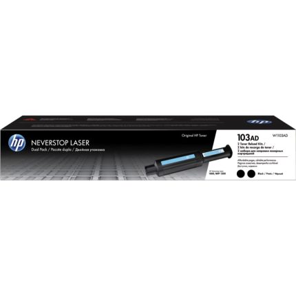 KIT HP REGARGA DE TONER NEGRO NEVERSTOP LASER 1000, 1200 2.500 PAG X 2 UNIDADES