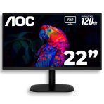 Monitor AOC LED Profesional plano 21.5 VA Full HD (1920 X 1080) / 120Hz / 1 ms / VGA / HDMI /Base Fija / Kensington Lock / Adaptive Sync./3 años de garantía y 1 año adicional en partes eléctricas