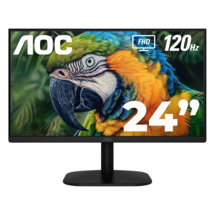 Monitor AOC LCD Profesional plano 23.8 IPS Full HD (1920 X 1080) / 120Hz / 1 ms / VGA / HDMI /Base Fija / Kensington Lock / Adaptive Sync./3 años de garantía y 1 año adicional en partes eléctricas