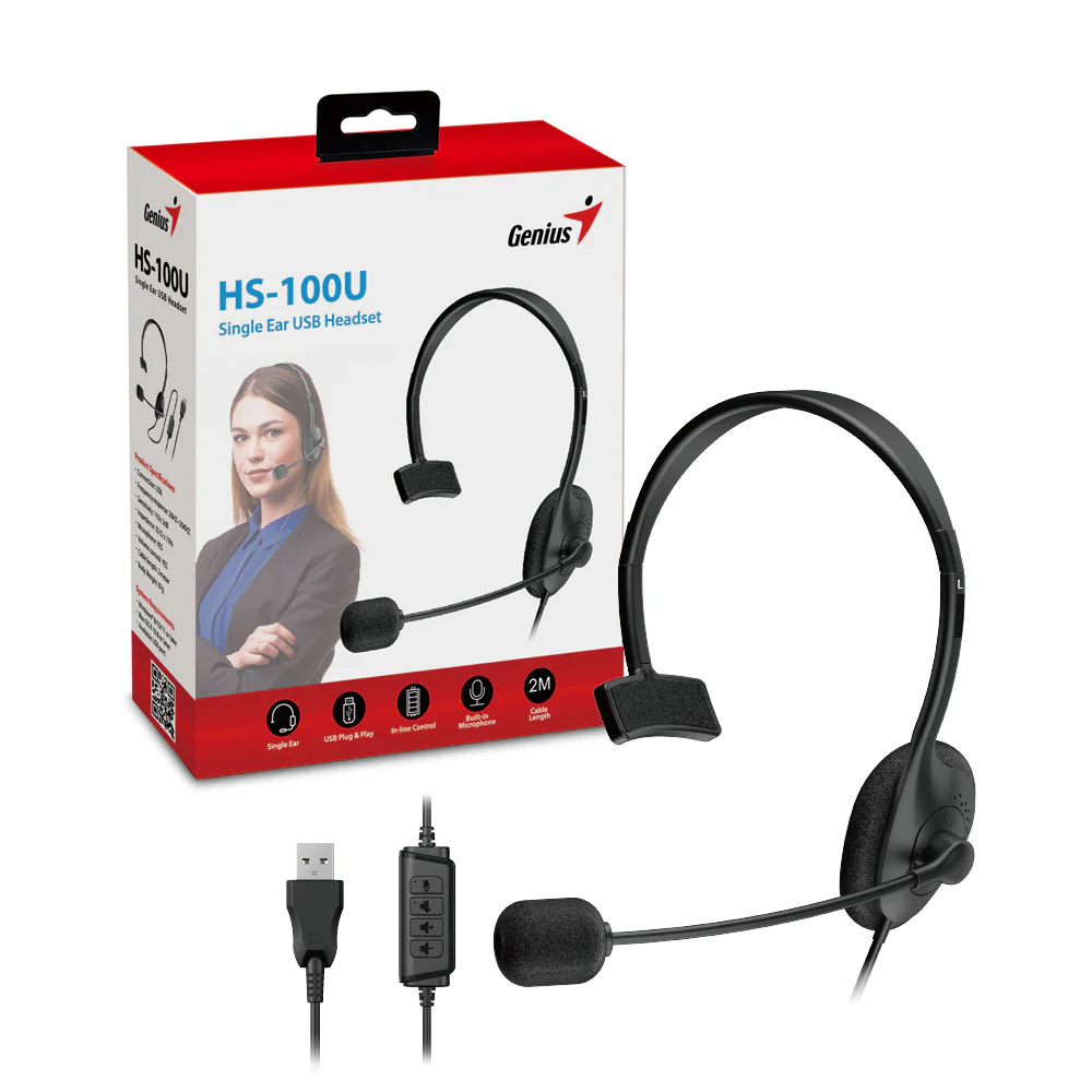AUDIFONO PARA PC USB HS-100U BLACK AUDIFONO PARA PC USB HS-100U BLACK