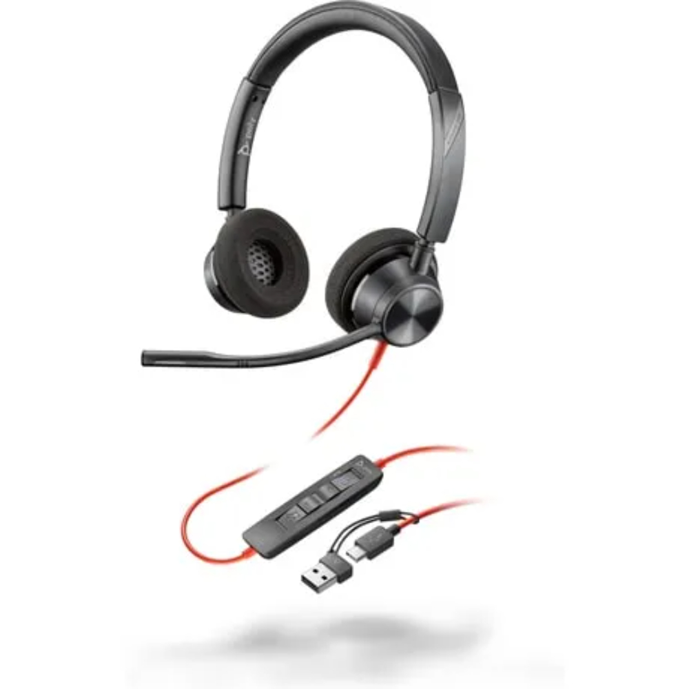 Poly Blackwire 3320 Stereo Microsoft Teams Certified USB-C Headset +USB-C/A Adapter Poly Blackwire 3320 Stereo Microsoft Teams Certified USB-C Headset +USB-C/A Adapter