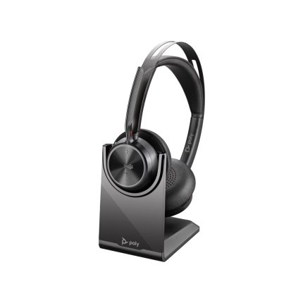Poly Voyager Focus 2 Microsoft Teams Certified USB-C-C Headset +USB-C/A Adapter +Charging Stand No localization