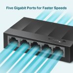 Switch TPLINK Gigabit de escritorio de 5 puertos, 10/100 /1000