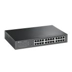 Switch TPLINK administrable de escritorio 24 puertos 10/100/1000 COLOR Negro
