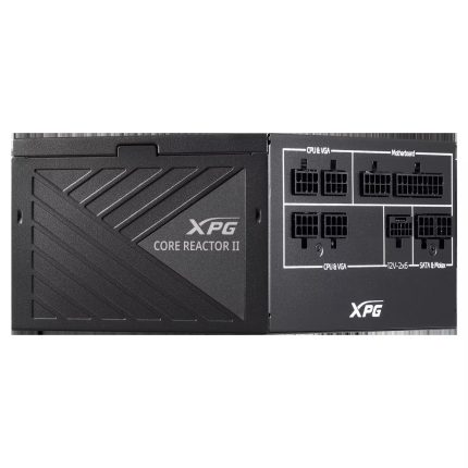 XPG CORE REACTOR II, Negro, 80+ Gold, Full Modular, 1000W, ATX 24x1, EPS 8x2, PCIE 6+2x8, MOLEXx3, 12VHPWR(12+4)x1, SATAx9, Condensador 100% Japonés, 10 Años de Garantía Limitada