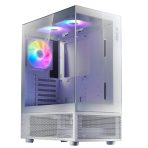 XPG INVADER X MINI, Blanco, ATX Torre Media, 3.5incx2, I/O:USB-Cx1, USBx2, HD Audiox1, Resetx1, Powerx1,Ventilador ARGB Invertido: (Topx2, Speratex2), Ventilador:(Rearx1), 2 Años de Garantía