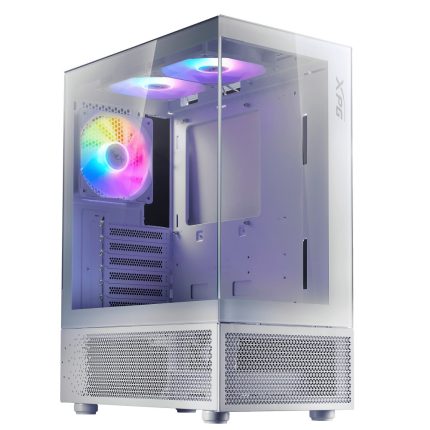 XPG INVADER X MINI, Blanco, ATX Torre Media, 3.5incx2, I/O:USB-Cx1, USBx2, HD Audiox1, Resetx1, Powerx1,Ventilador ARGB Invertido: (Topx2, Speratex2), Ventilador:(Rearx1), 2 Años de Garantía