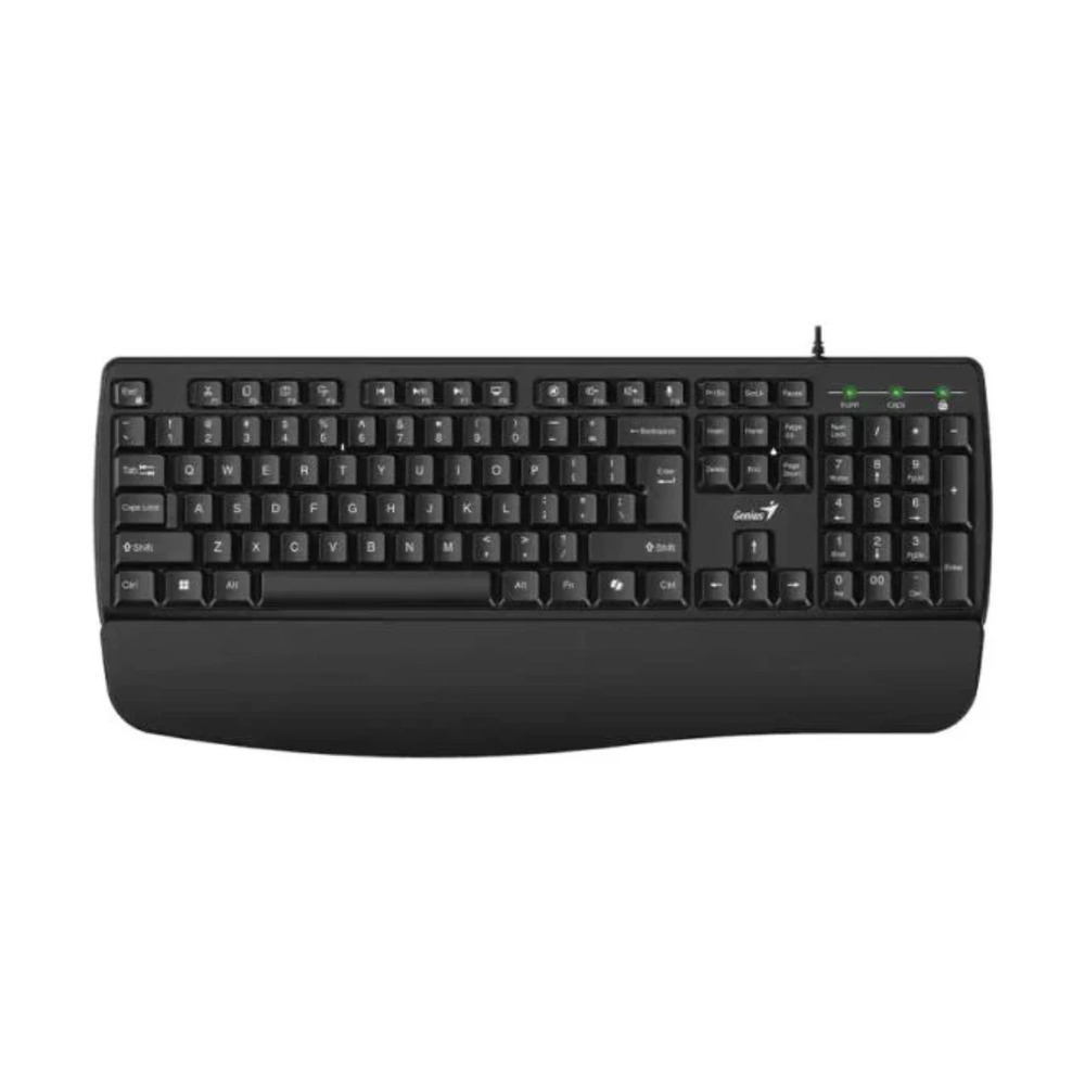 Teclado Alámbrico Genius KB-123 Color Negro con Reposamuñecas Teclado Alámbrico Genius KB-123 Color Negro con Reposamuñecas