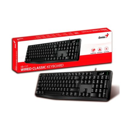 Teclado Alámbrico Genius KB-117 Color Negro