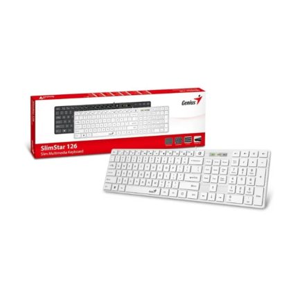 Teclado Alámbrico Genius SlimStar 126 Color Blanco