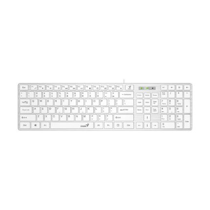 Teclado Alámbrico Genius SlimStar 126 Color Blanco
