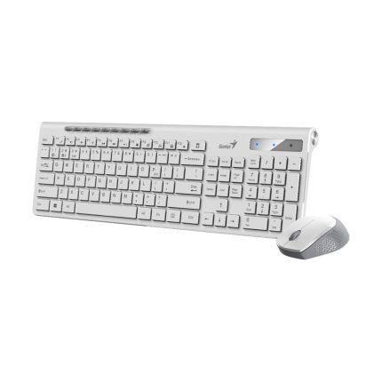 Combo Teclado + Mouse Inalámbricos Genius SlimStar 8230 Color Blanco