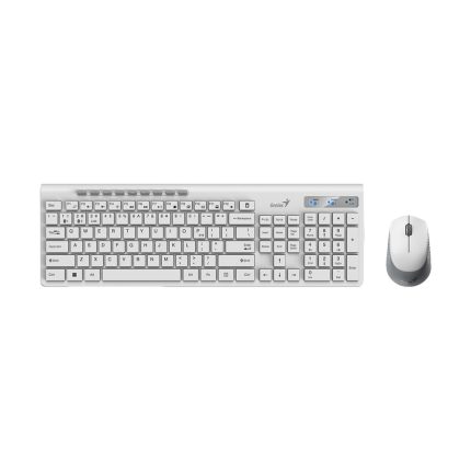 Combo Teclado + Mouse Inalámbricos Genius SlimStar 8230 Color Blanco