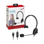 Diadema monoaural Genius para PC USB HS-100U Negro