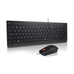 Combo Teclado + Mouse Alámbricos Lenovo Essential Color Negro
