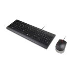 Combo Teclado + Mouse Alámbricos Lenovo Essential Color Negro