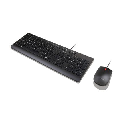 Combo Teclado + Mouse Alámbricos Lenovo Essential Color Negro
