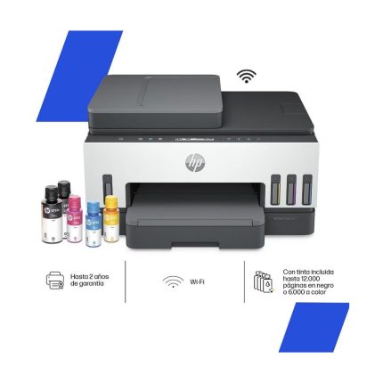 Impresora HP 750/Mulritfun duplex/Wi-fi /Neg 15ppm, color 9ppm/ USB 2.0/Bluetooth/ADF