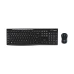 Combo Teclado + Mouse Inalámbricos Logitech MK270 Color Negro