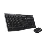 Combo Teclado + Mouse Inalámbricos Logitech MK270 Color Negro