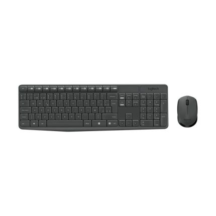 Combo Teclado + Mouse Inalámbricos Logitech MK235 Color Gris