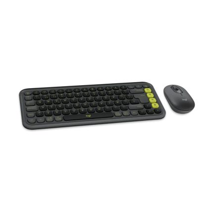 Combo Teclado + Mouse Inalámbricos Logitech POP Icon Color Grafito y Verde