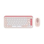 Combo Teclado + Mouse Inalámbricos Logitech POP Icon Color Rosa y Blanco