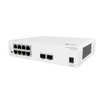 Switch S210-8LP2J Datacom -S210-8LP2J (8 puertos Ethernet 10/100/1000BASE-T (PoE+ de 35 W), 2 puertos SFP de 2,5 G, 1 adaptador de CA incluido, sin ventilador) - (Modelo de distribución. Nota: Configuración 1:1 de cables de alimentación blancos C7)