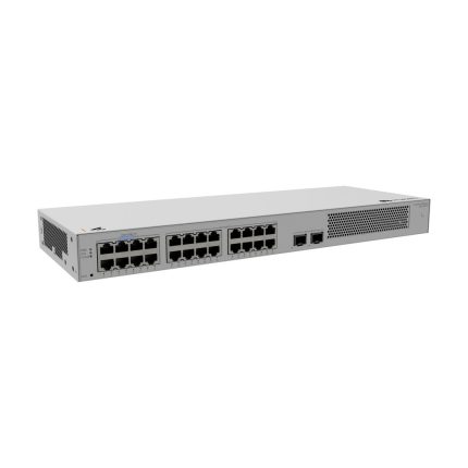 Switch S210-24T2J Datacom -S210-24T2J (24 puertos Ethernet 10/100/1000BASE-T, 2 puertos SFP de 2,5 G, fuente de alimentación de CA integrada, sin ventilador) -Nota adicional: (Distribución, conjunto Nota: El cable de alimentación se entrega por separado)