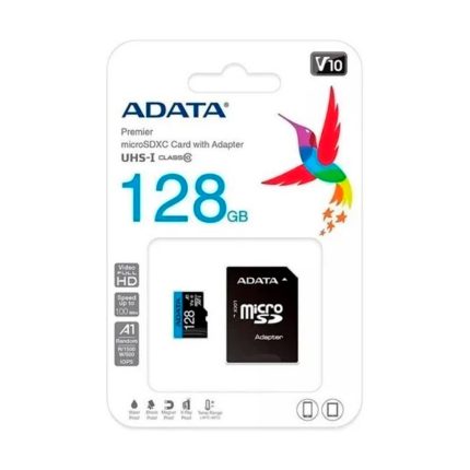ADATA MEMORIA MICRO SD CON ADAPTADOR SD CLASS 10 A1 128GB