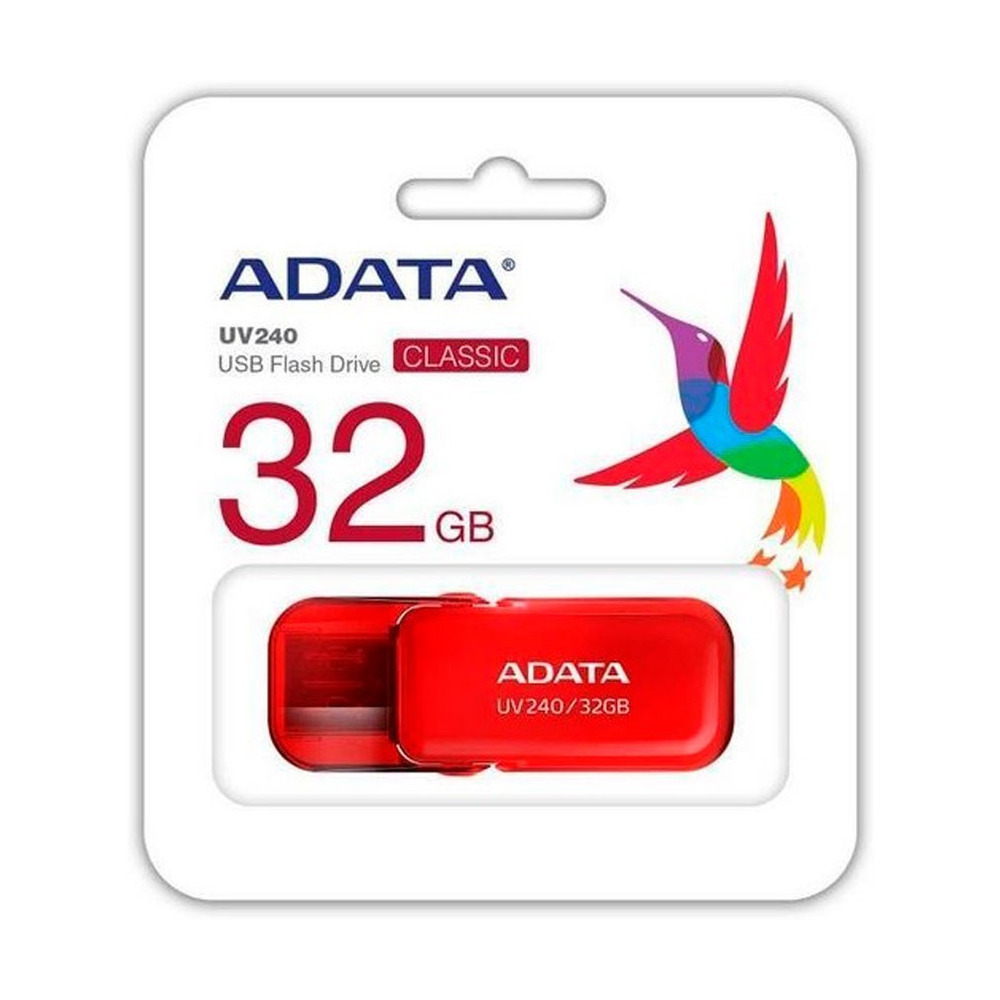 Memoria USB ADATA 2.0 UV240 Ecualizable 32GB Roja Memoria USB ADATA 2.0 UV240 Ecualizable 32GB Roja
