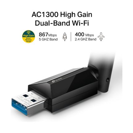 Adaptador Red WiFi TPLINK USB Archer T3U Plus Dual Band