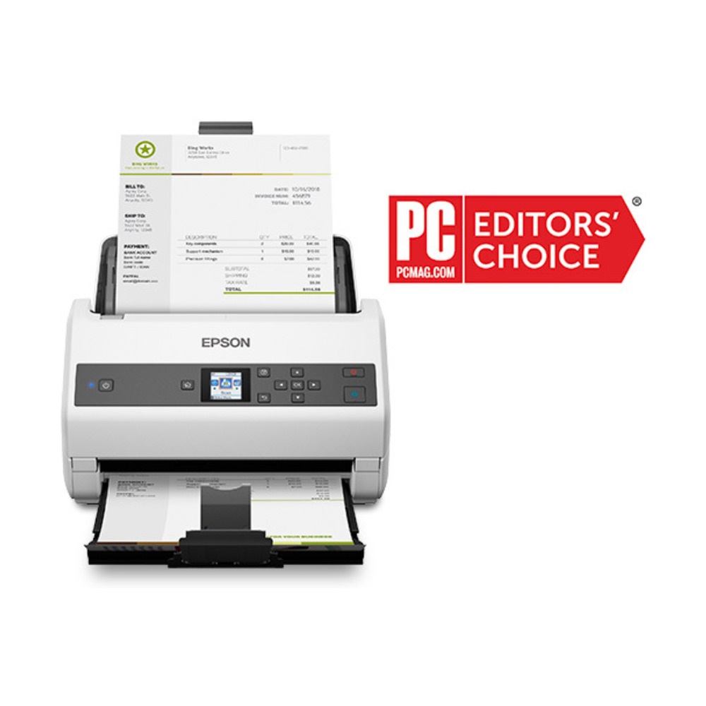 Escáner Epson WorkForce DS-870 vertical/Pantalla LCD/velocidad: 300dpi 65 ppm/130 ipm (Dúplex) /ADF hasta 80 paginas/ciclo diario hasta 7,000 paginas/USB3 Escáner Epson WorkForce DS-870 vertical/Pantalla LCD/velocidad: 300dpi 65 ppm/130 ipm (Dúplex) /ADF hasta 80 paginas/ciclo diario hasta 7,000 paginas/USB3