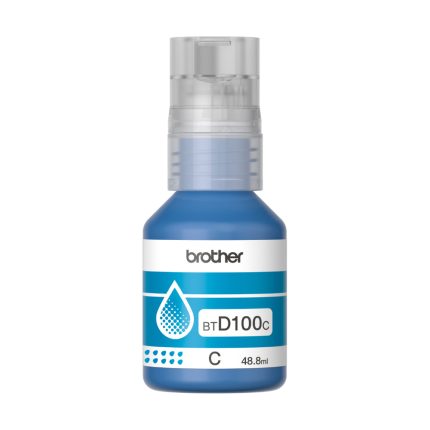 Botella de Tinta Brother BTD100C Cian de 48.8 ml