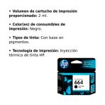 Cartucho HP 664 Negro Deskjet ink Advantage