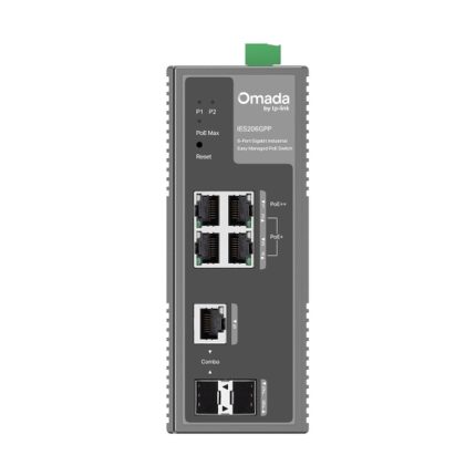 Switch Tplink Omada Industrial Gigabit 6 puertos PoE+ administrable con 2 puerto SFP