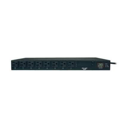 PDU Monofásico con Medidor Digital de Corriente / ATS - Switch de Transferencia Automática, 20A 120V, Instalación Horizontal 1U