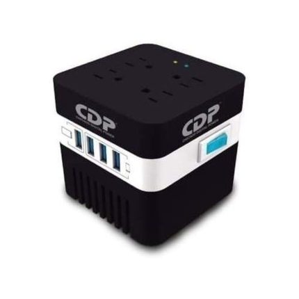 Regulador CDP 4 salidas 4 puertos USB 600VA 300W