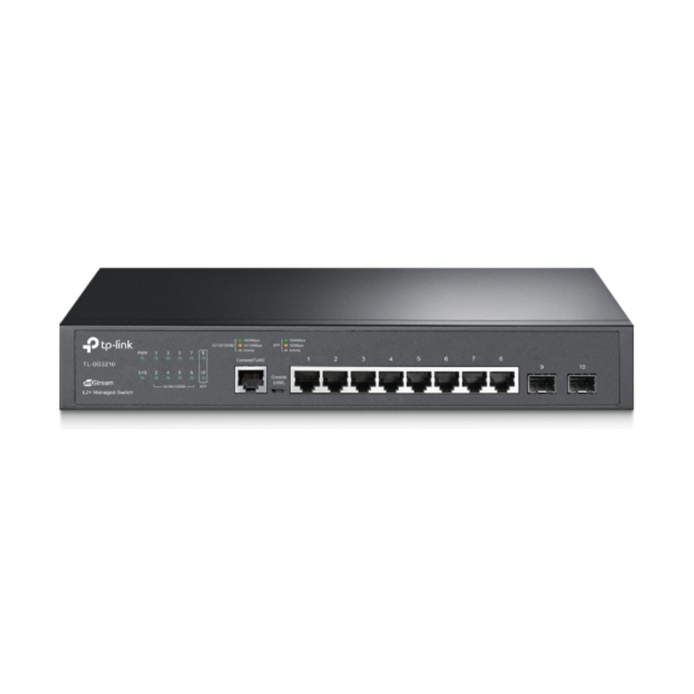Switch TP-Link JetStream de 8 puertos G L2 y 2 puertos SFP Switch TP-Link JetStream de 8 puertos G L2 y 2 puertos SFP