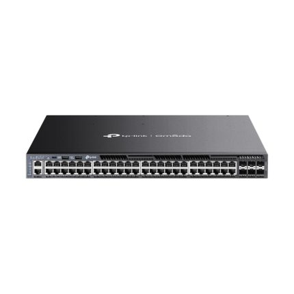 Omada 48-PortGigabit Stackable L3 Managed PoE+ Switch with 6 10GE SFP+ Slots