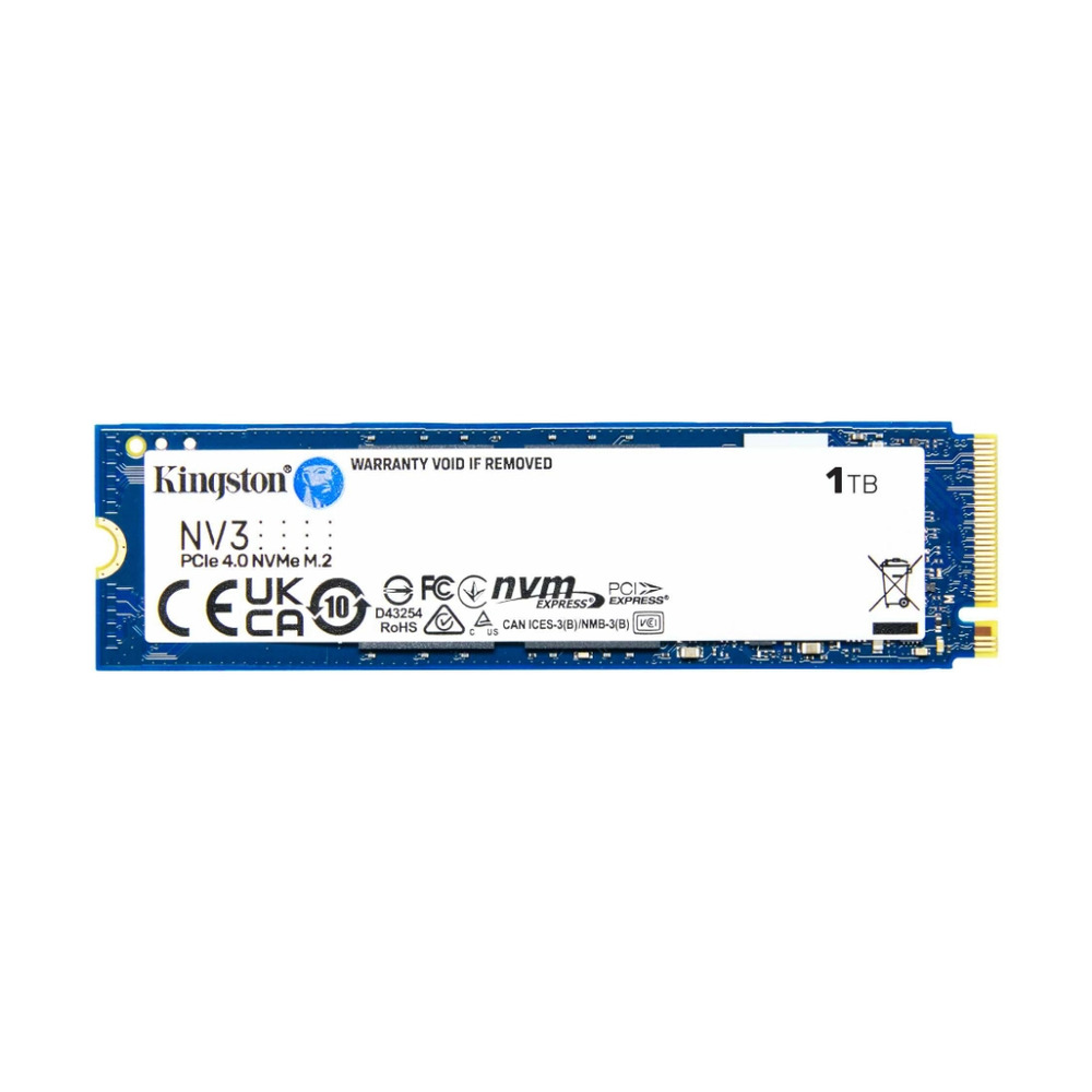 Unidad de estado solido SSD kingston NV3 1TB PCIe 4.0 NVMe Unidad de estado solido SSD kingston NV3 1TB PCIe 4.0 NVMe
