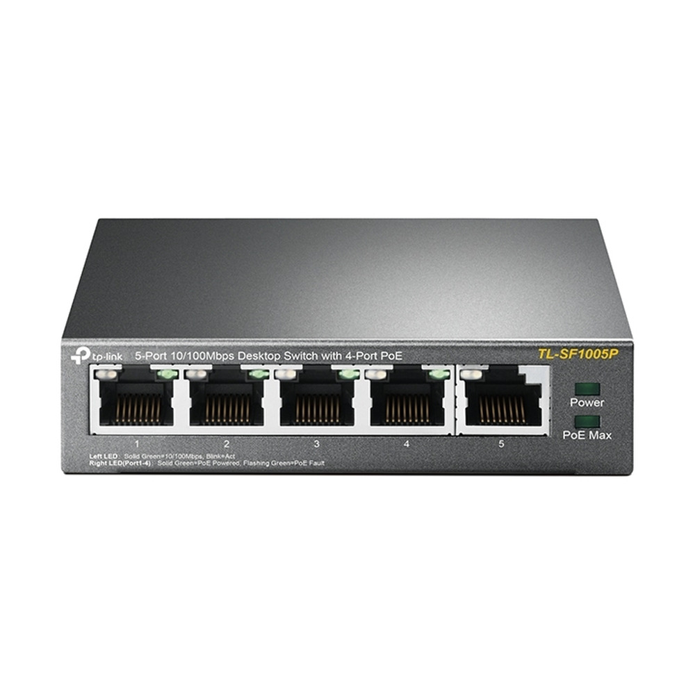 Switch Tp-link TL-SF1005P de escritorio No administrable 5 puertos PoE Switch Tp-link TL-SF1005P de escritorio No administrable 5 puertos PoE