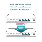 Switch Tplink TL-SF1008LP 8 puertos PoE no administrable para escritorio