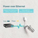 Switch TP-Link de 5 puertos G (4 puertos PoE+)
